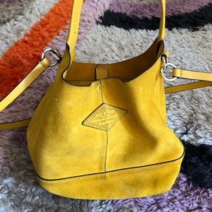 Rag & Bone Camden mini shopper yellow suede